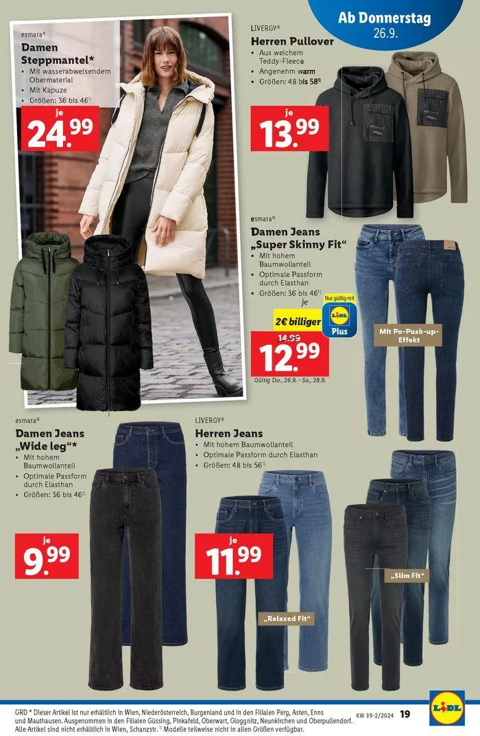 Aktuelle Flugblätter Ab Donnerstag, 26.9. von 26. September bis 2. Oktober 2024 - Flugblätt seite  19