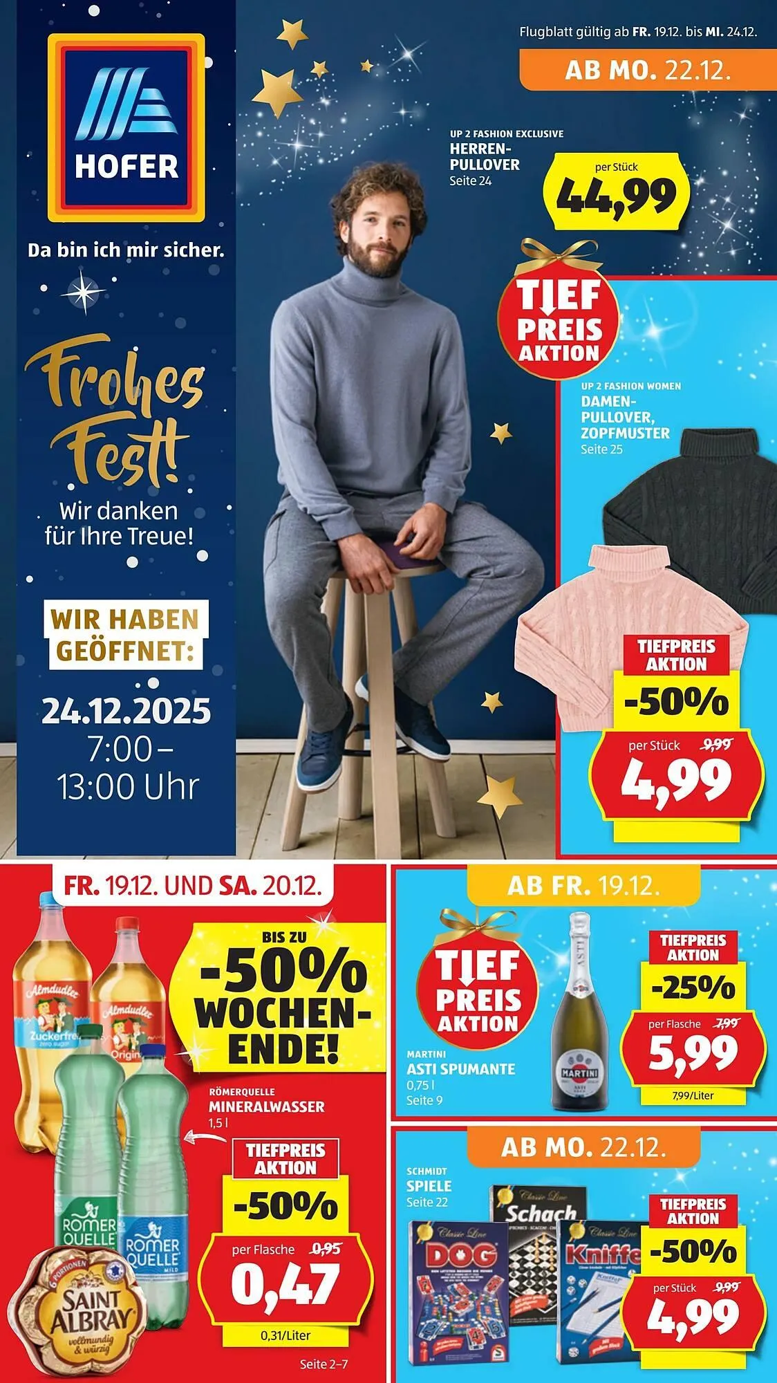 Hofer Flugblatt von 19. Dezember bis 25. Dezember 2025 - Flugblätt seite 1