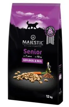 MAJESTIC Hund Senior 12kg mit Geflügel und Reis