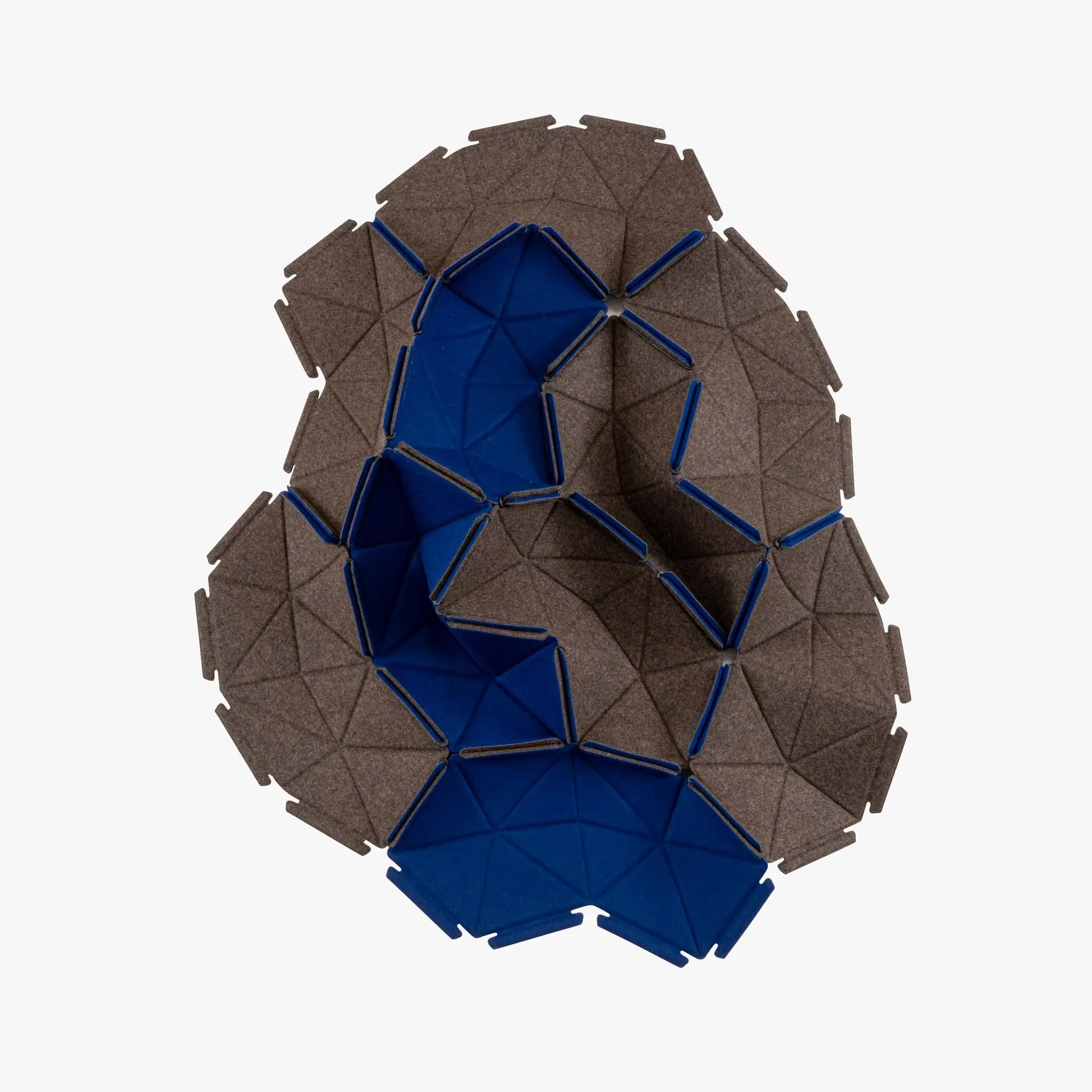 PACKUNG MIT 10 ELEMENTEN DIVINA 791/M378 - BLEU AZUR/CHINÉ BRUN