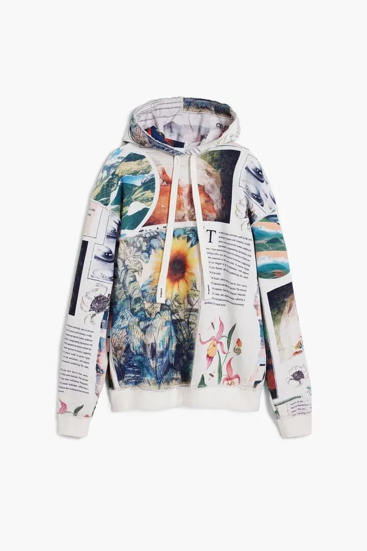 Kapuzensweatshirt mit Sonnenblumen