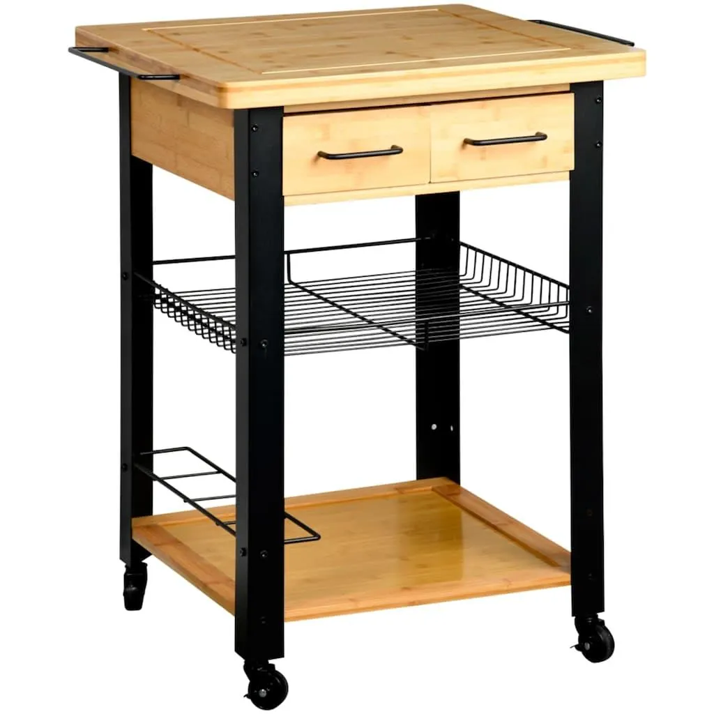 KESPER® Küchenwagen »Rollwagen, FSC« mit geräumigem Metallkorb