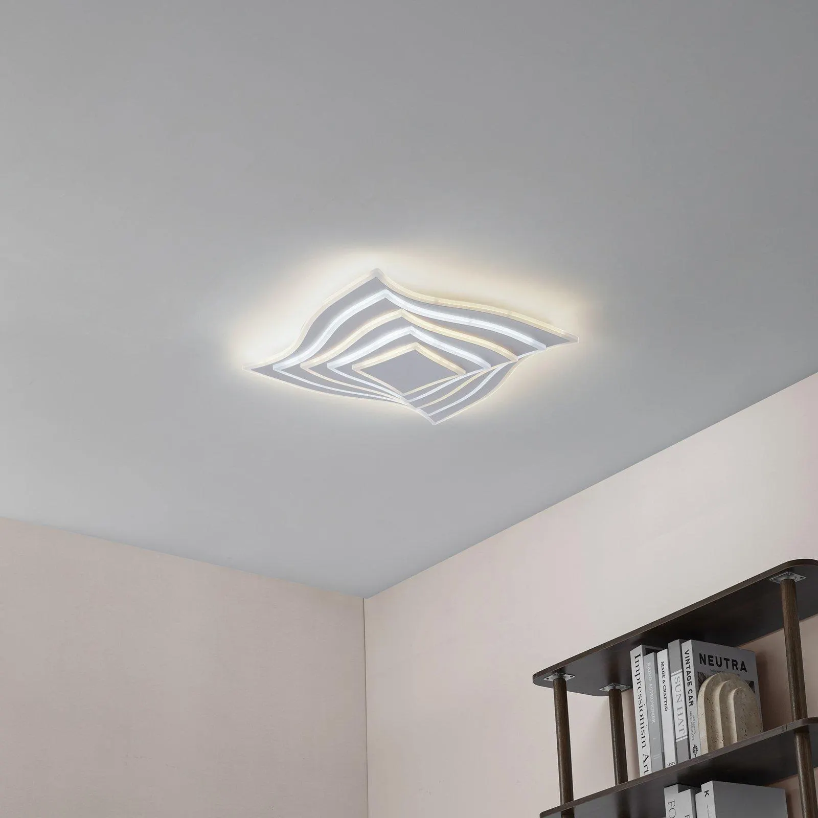 Lindby LED-Deckenleuchte Rebeka, 47x47cm, CCT, Fernbedienung