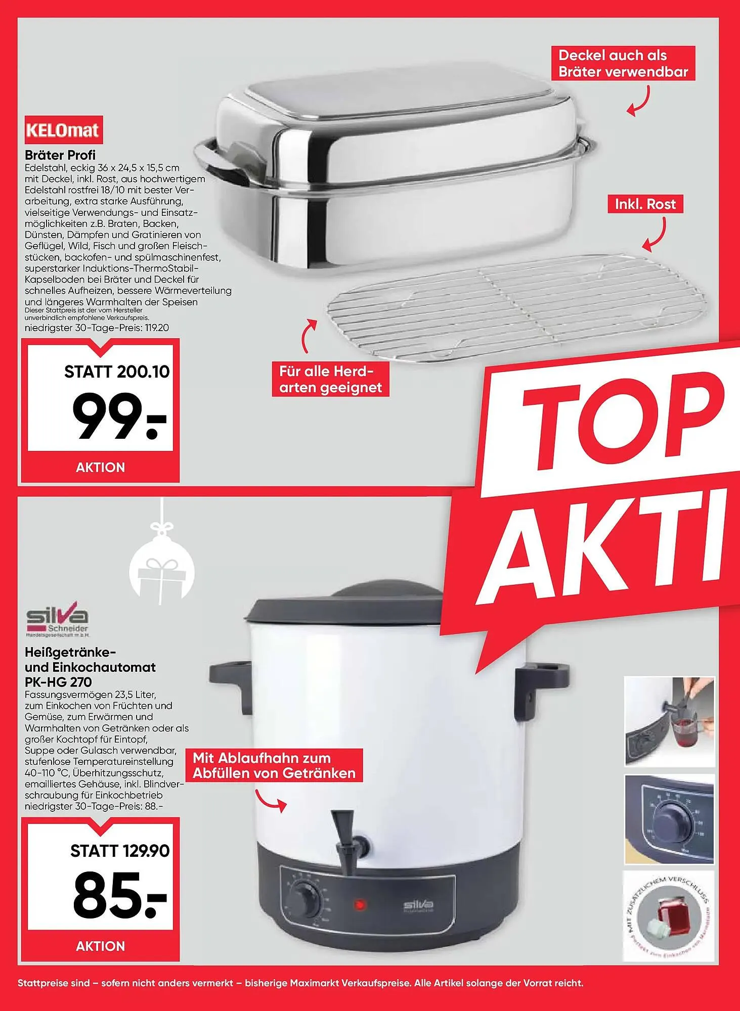 Maximarkt Flugblatt von 10. Dezember bis 17. Dezember 2025 - Flugblätt seite  30