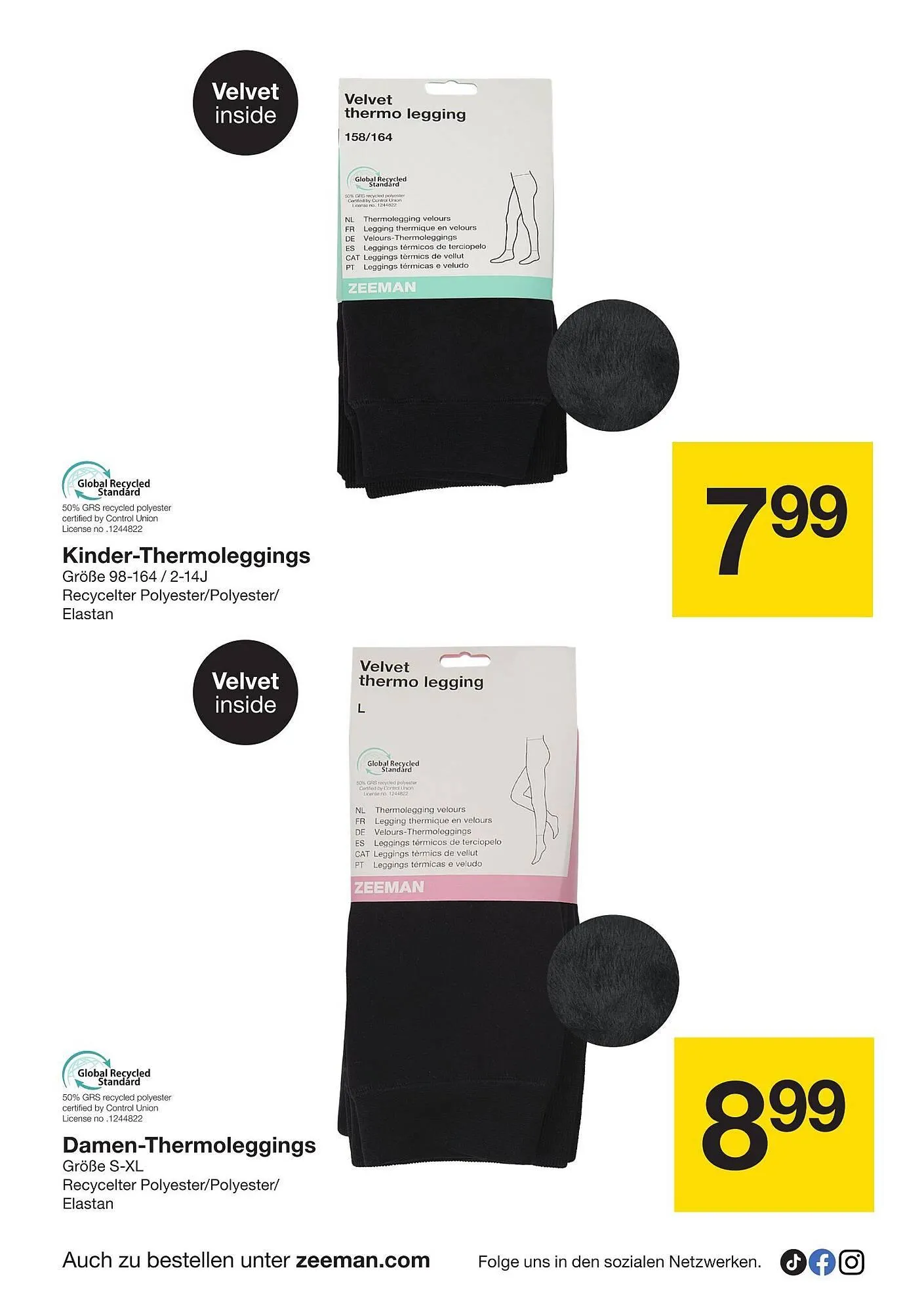 Zeeman Prospekt von 25. Oktober bis 7. November 2025 - Flugblätt seite 19