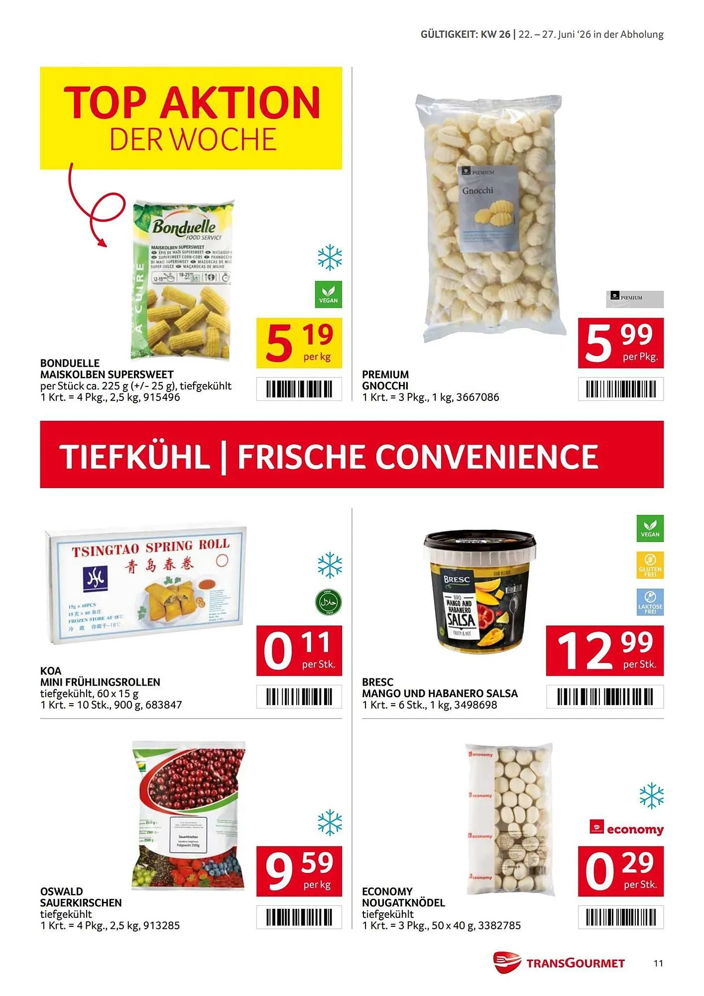 Transgourmet Flugblatt von 22. Juni bis 27. Juni 2026 - Flugblätt seite  11