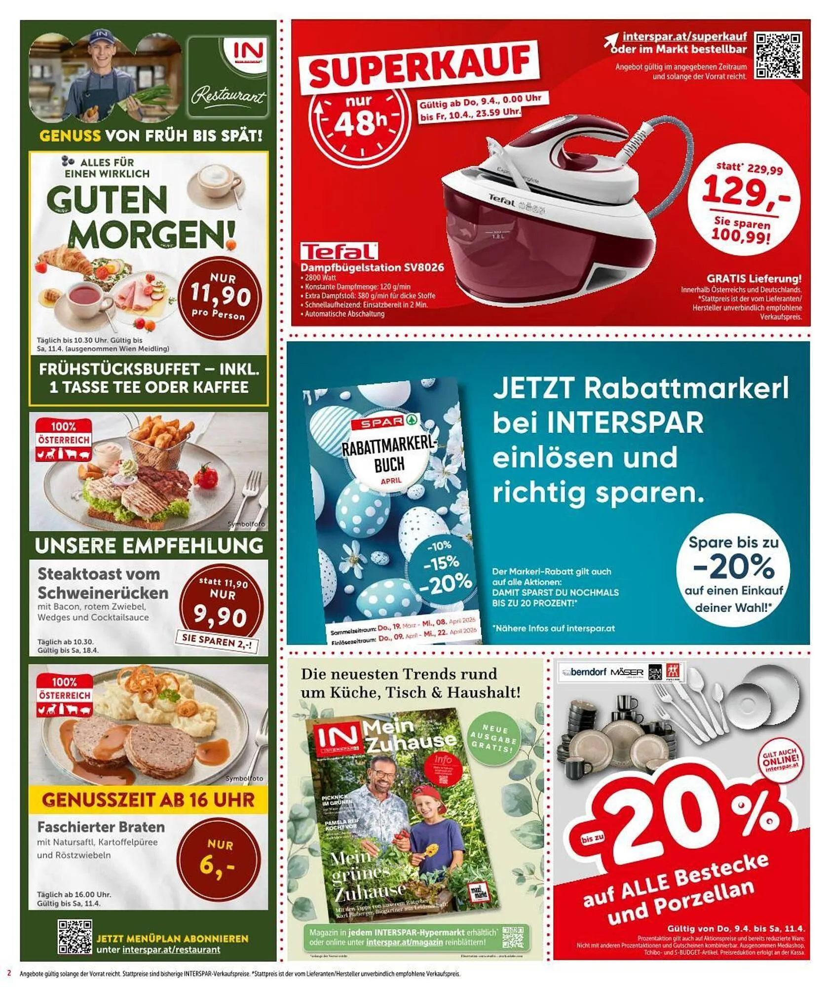 Interspar Flugblatt von 9. April bis 22. April 2026 - Flugblätt seite 2