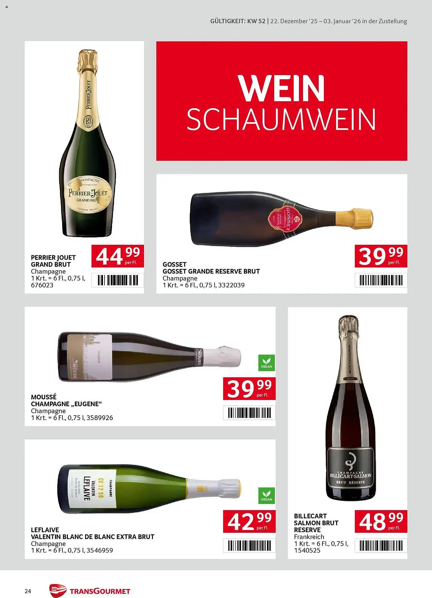 Transgourmet Flugblatt von 22. Dezember bis 3. Jänner 2026 - Flugblätt seite  24