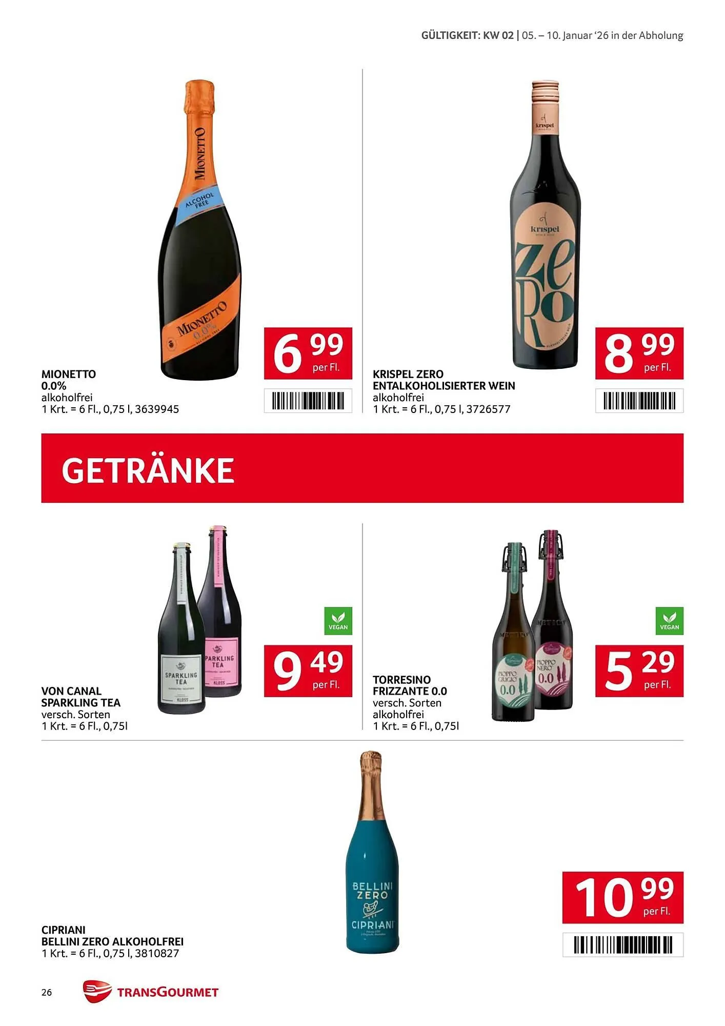 Transgourmet Flugblatt von 5. Jänner bis 10. Jänner 2026 - Flugblätt seite  25
