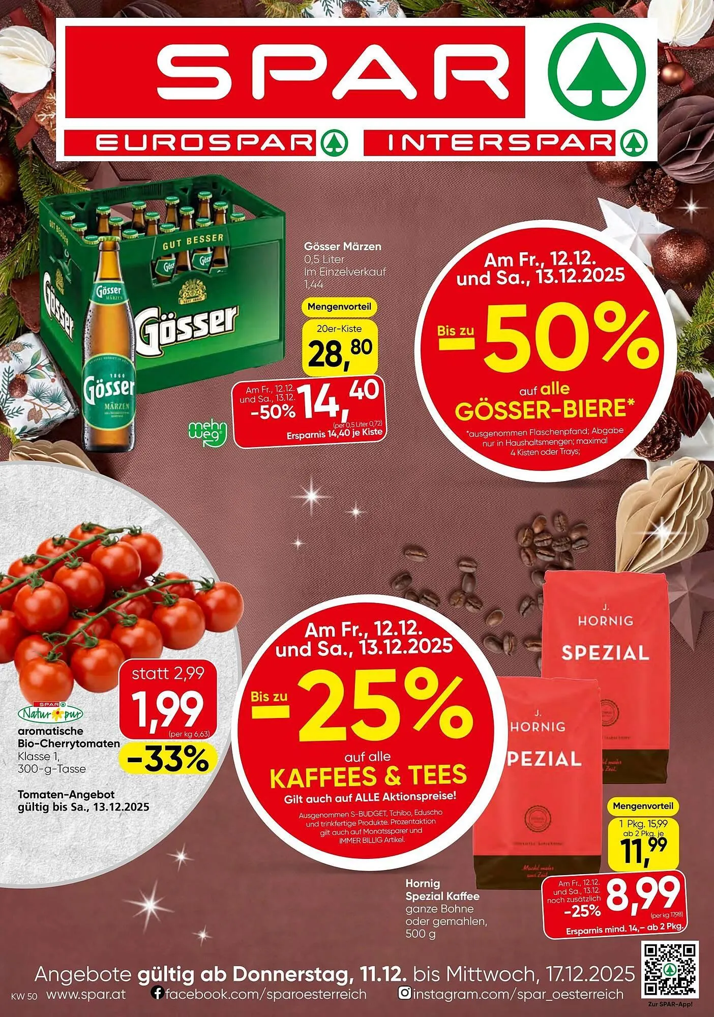 Eurospar Flugblatt von 11. Dezember bis 17. Dezember 2025 - Flugblätt seite 1