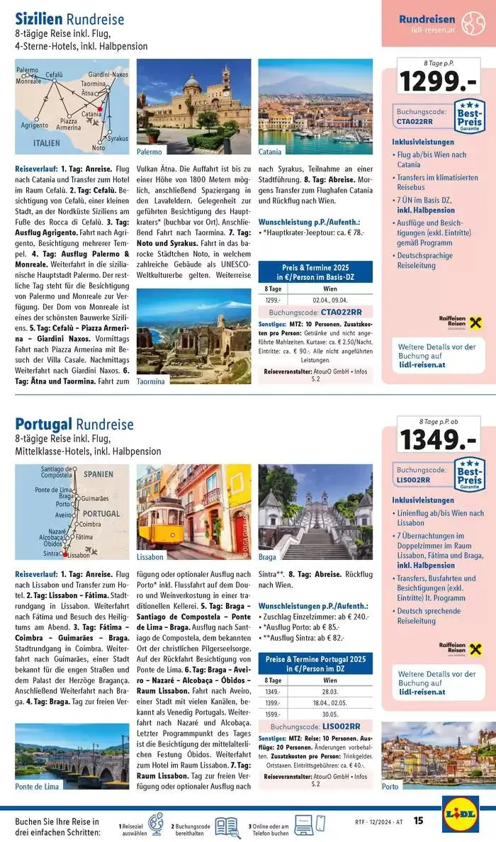 Aktuelle Reiseprospekte Themenprospekt Dezember von 13. Dezember bis 15. Jänner 2025 - Flugblätt seite  15