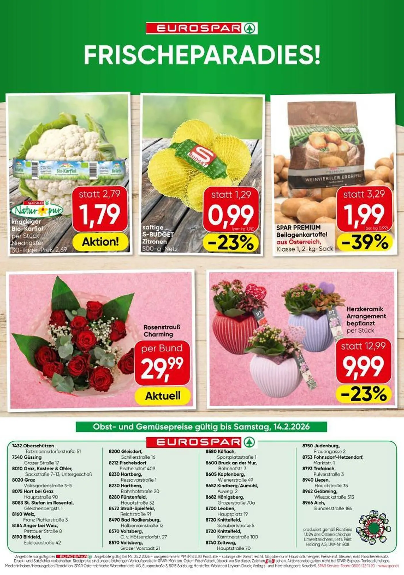 Eurospar Flugblatt von 6. Februar bis 25. Februar 2026 - Flugblätt seite  16