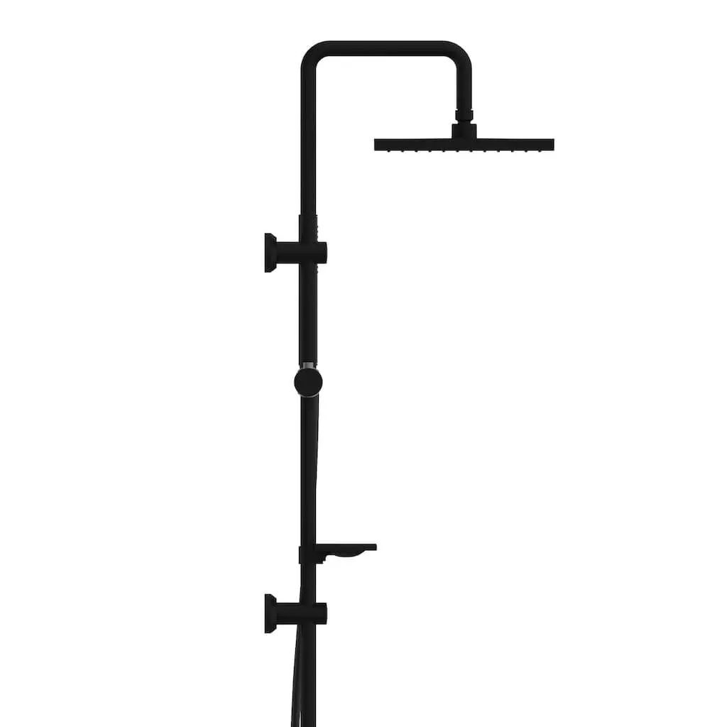 welltime Stangenbrause-Set »LINA« Überkopfbrause mit Seifenablage, 20 cm Kantenlänge.