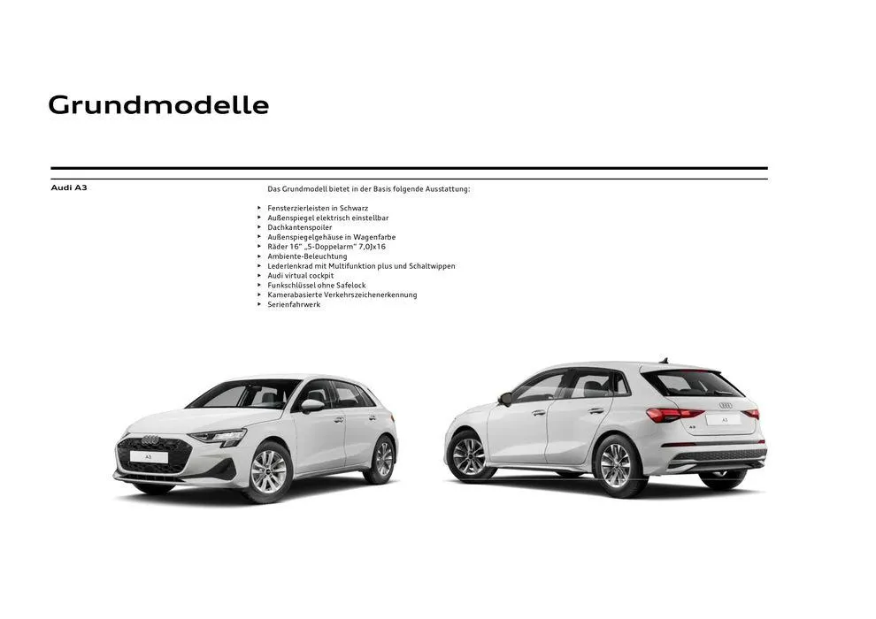 Audi A3 Sportback von 20. März bis 20. März 2025 - Flugblätt seite 8