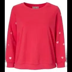 Sweatshirt mit Stickereien Janina Plus, Rundhalsausschnitt