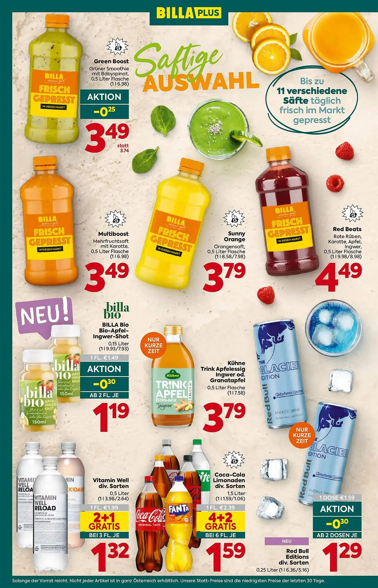 Billa Flugblatt von 15. Jänner bis 21. Jänner 2026 - Flugblätt seite  16