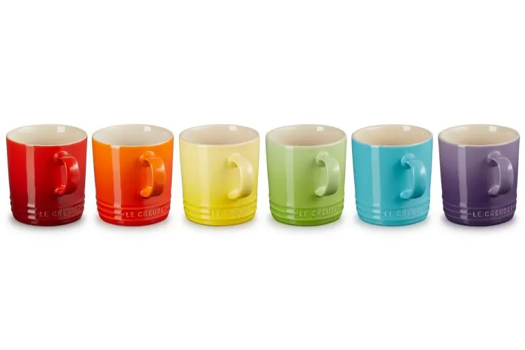 6er-Set Becher Rainbow III aus Steinzeug