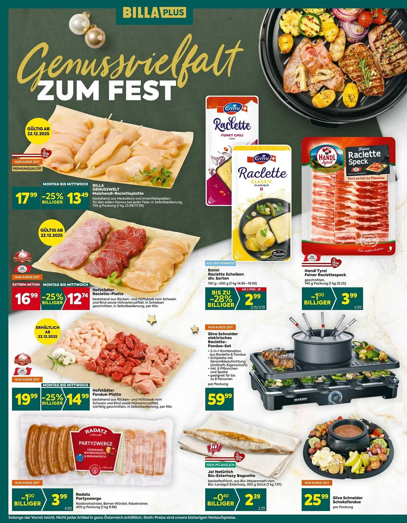 Billa Flugblatt von 18. Dezember bis 24. Dezember 2025 - Flugblätt seite 7