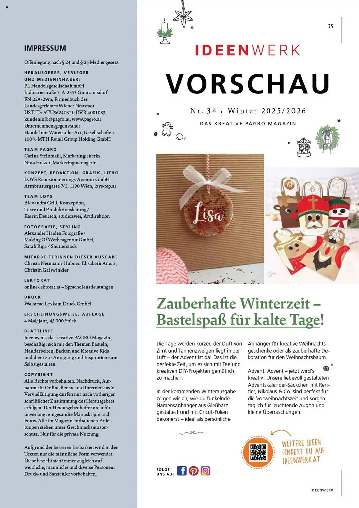 Pagro Diskont Flugblatt von 17. September bis 12. Dezember 2025 - Flugblätt seite  35