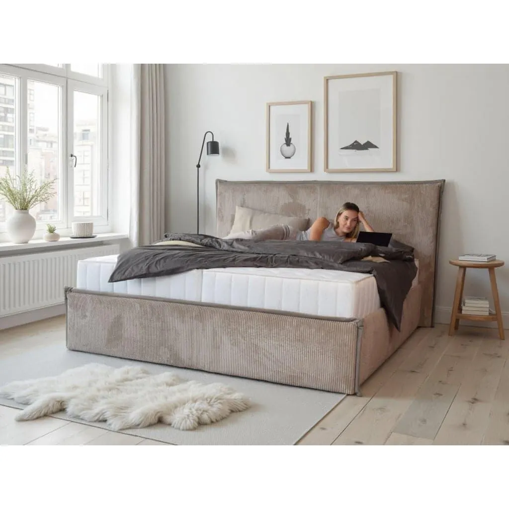 COLLECTION AB Polsterbett »Marla erhältlich in der Breite 180x200cm, mit Cordstoff bezogen« wahlweise mit Lattenrost und King-Matratze (28cm)