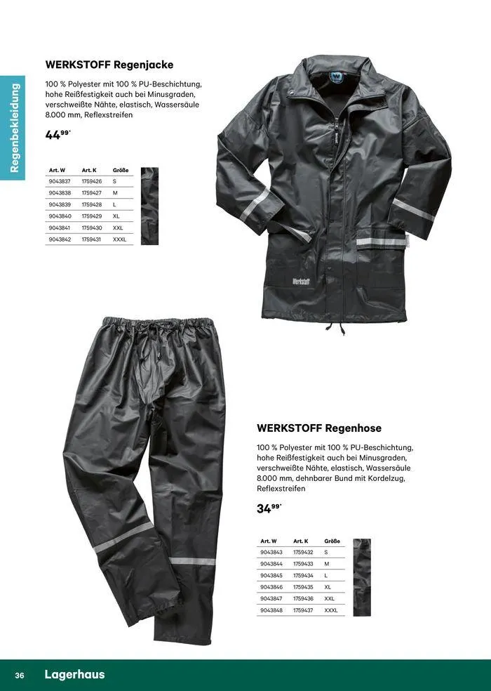 Katalog Bekleidung 2024 von 17. Mai bis 26. Mai 2024 - Flugblätt seite  36