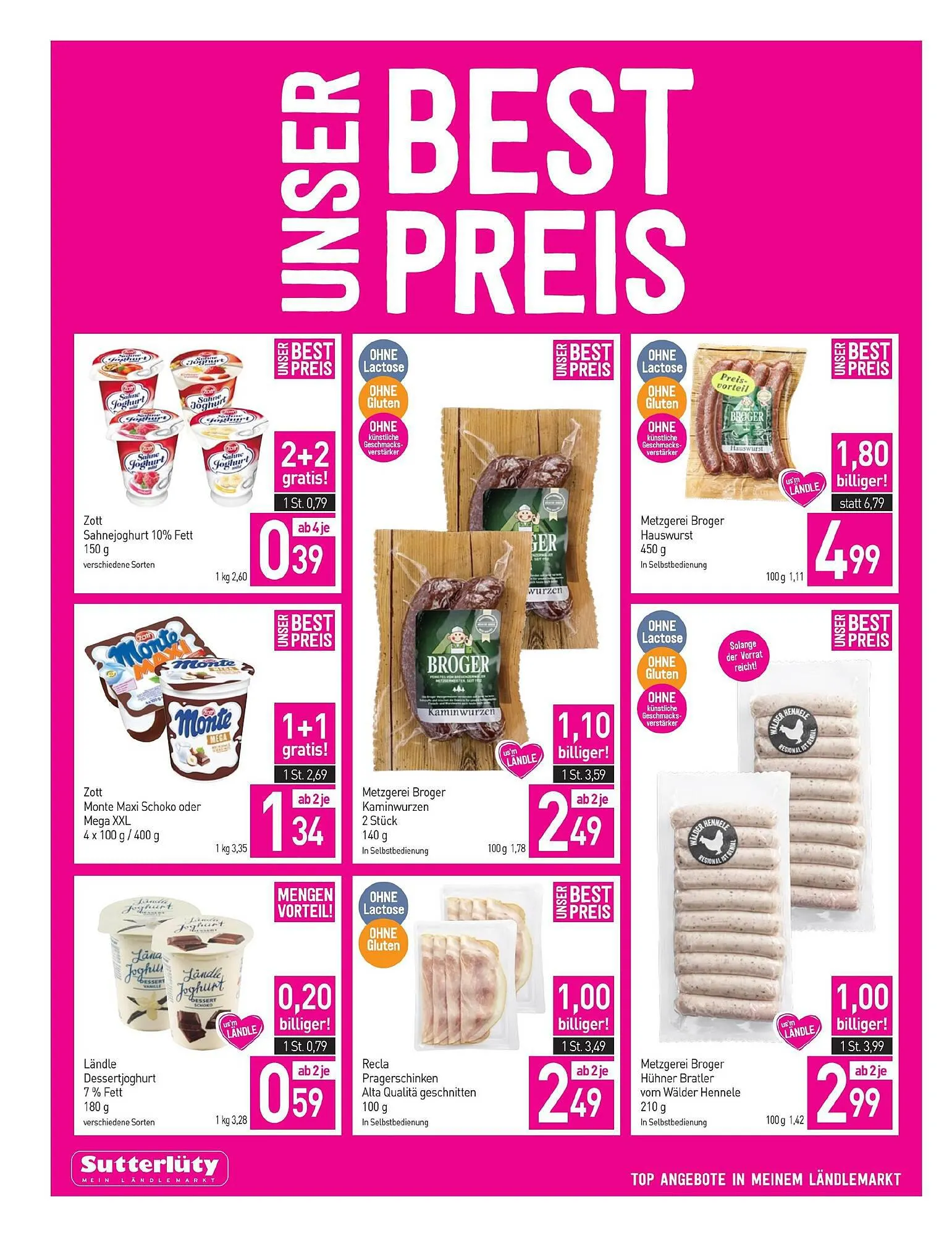 Sutterlüty Flugblatt von 28. September bis 4. Oktober 2023 - Flugblätt seite 14