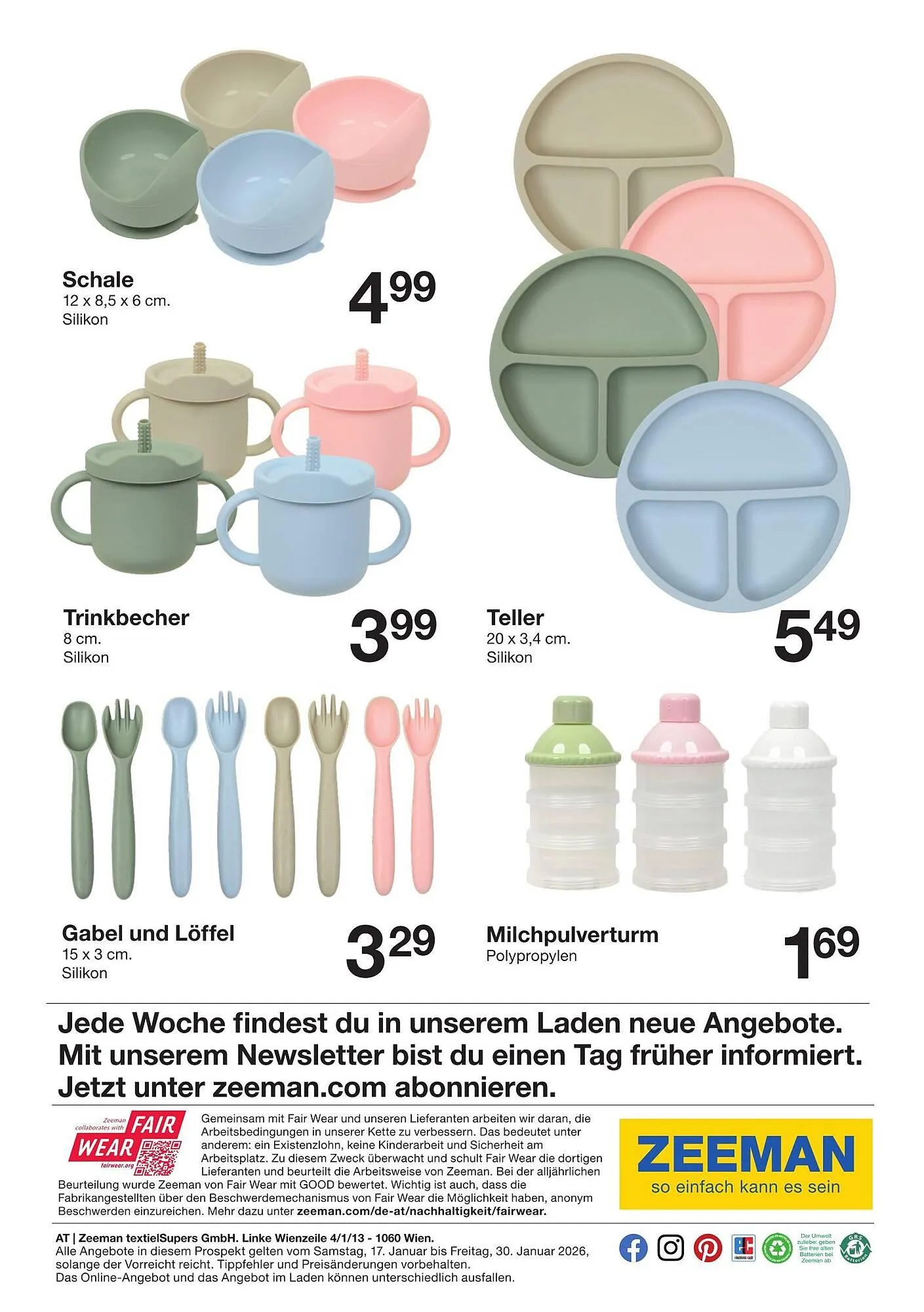 Zeeman Prospekt von 17. Jänner bis 30. Jänner 2026 - Flugblätt seite  26