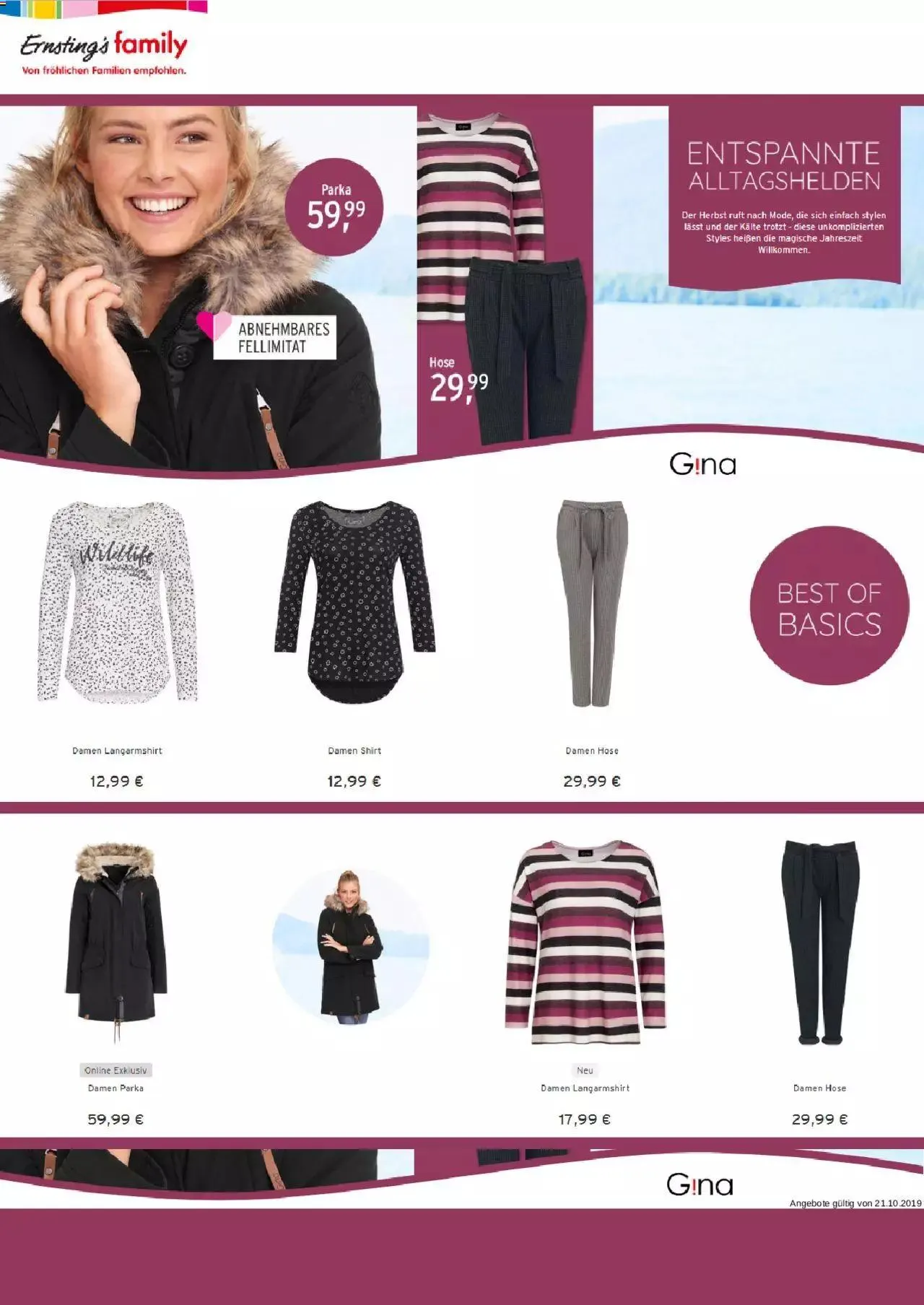 Ernsting's family - Damenmode von 21. Oktober bis 5. Jänner 2024 - Flugblätt seite  