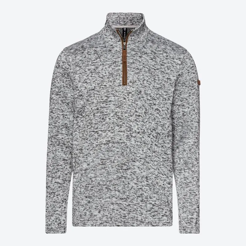 Herren-Strickfleece-Troyer mit Plakette