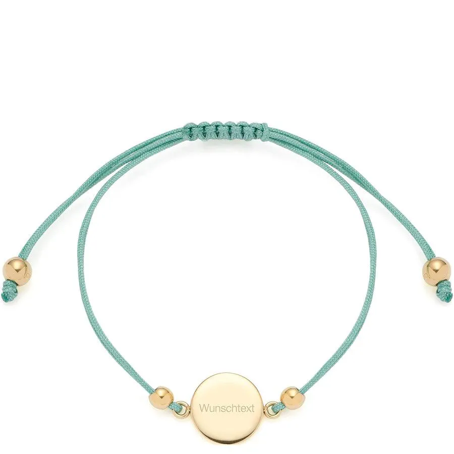 Armband Mila gold/ mint mit persönlicher Gravur
