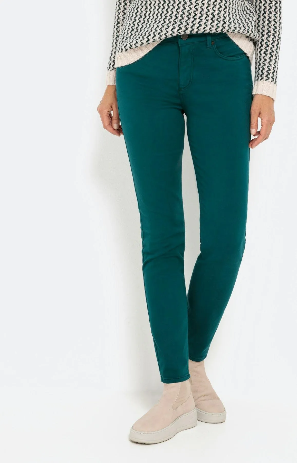 Schmale Hose aus Baumwollsatin