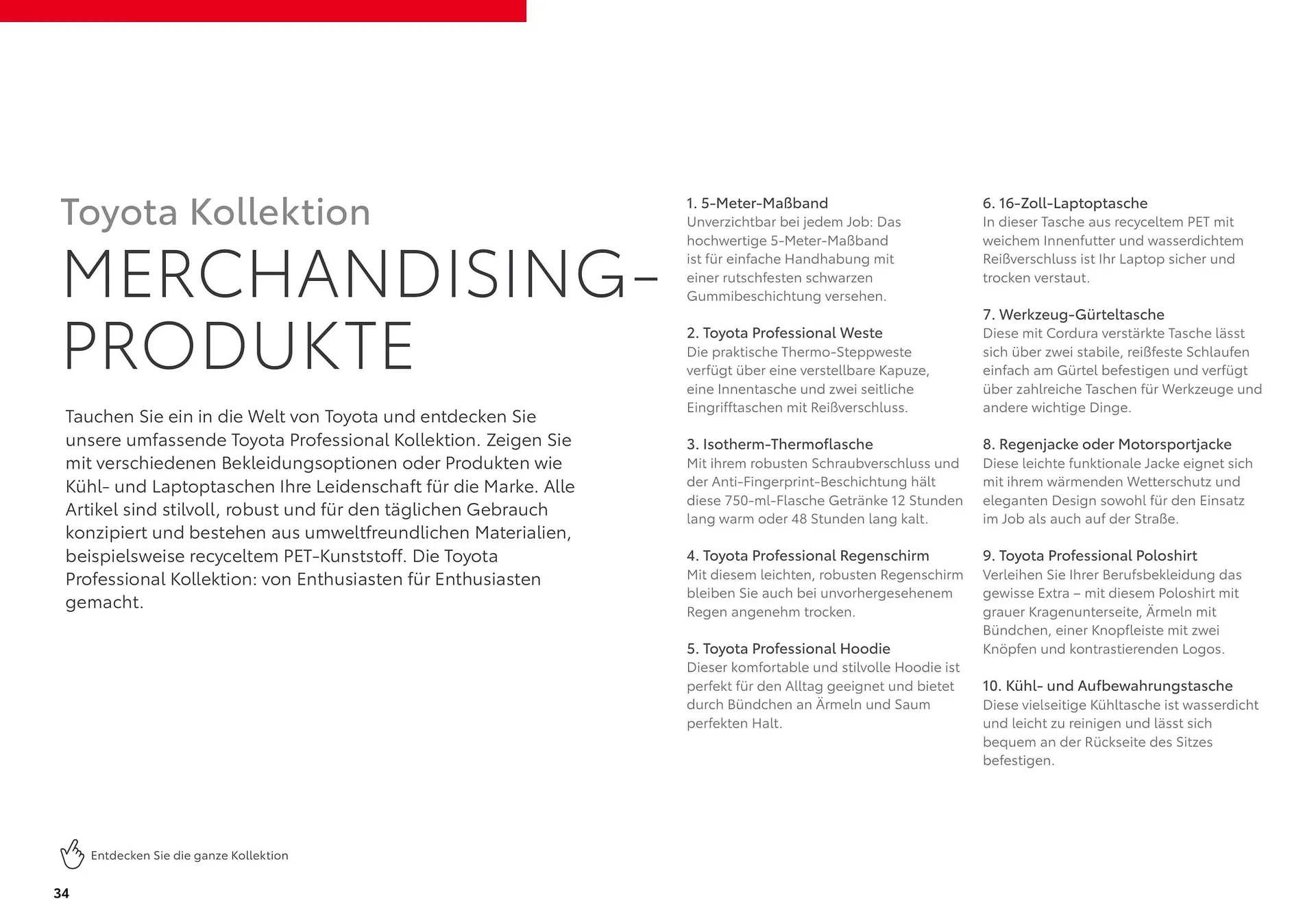 Toyota Flugblatt von 1. April bis 20. Oktober 2026 - Flugblätt seite  34