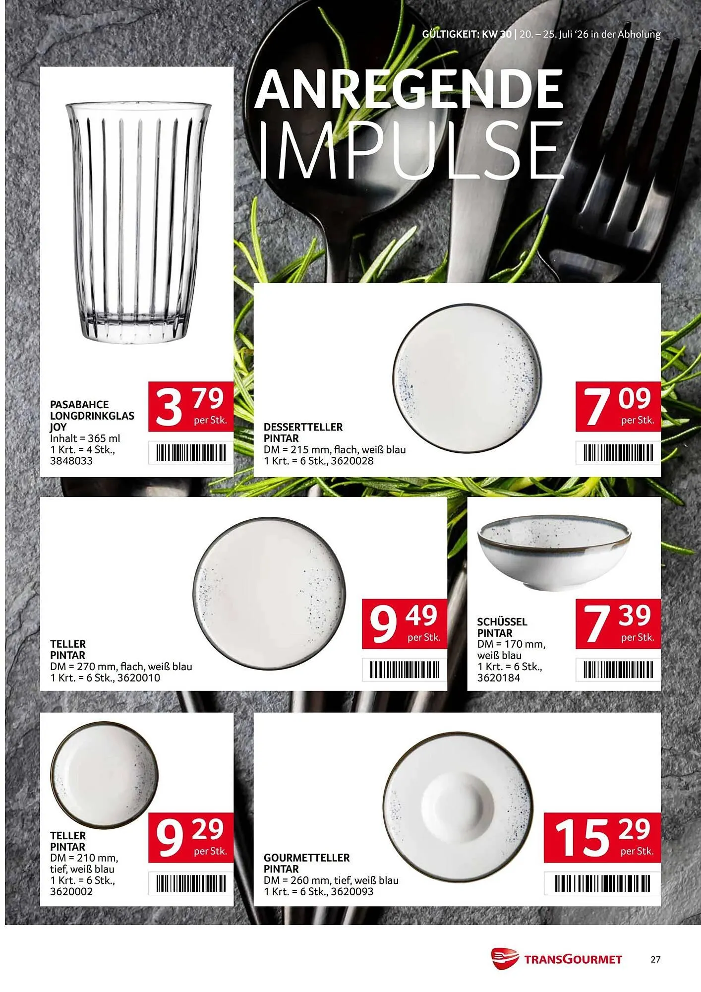 Transgourmet Flugblatt von 20. Juli bis 25. Juli 2026 - Flugblätt seite  26