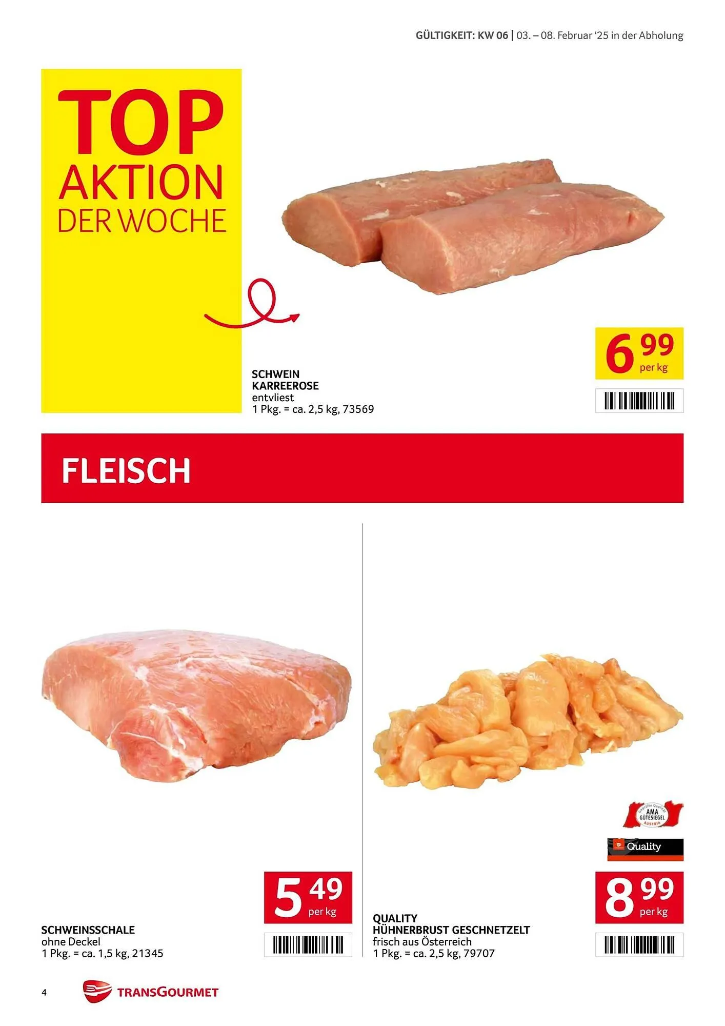 Transgourmet Flugblatt von 3. Februar bis 9. Februar 2025 - Flugblätt seite  4