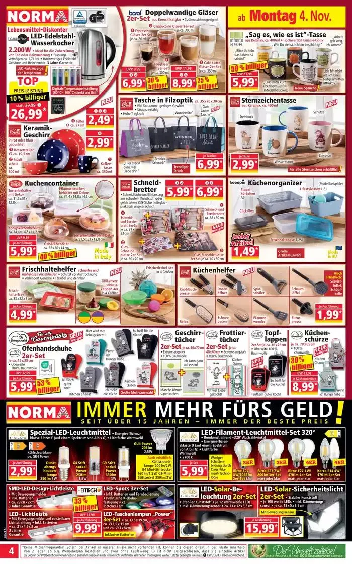 Attraktive Angebote entdecken von 4. November bis 8. November 2024 - Flugblätt seite  4
