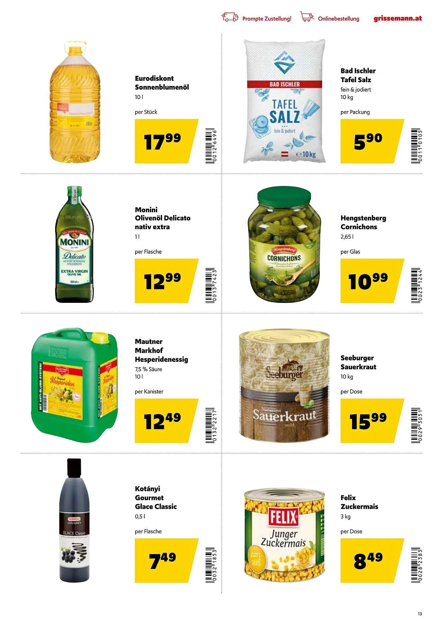 Eurogast Grissemann Flugblatt von 12. Jänner bis 24. Jänner 2026 - Flugblätt seite  13