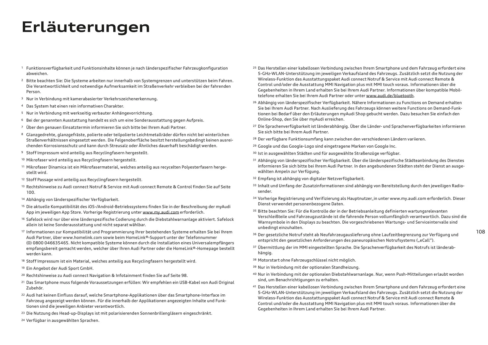 Audi Flugblatt von 20. November bis 22. Juli 2026 - Flugblätt seite  107