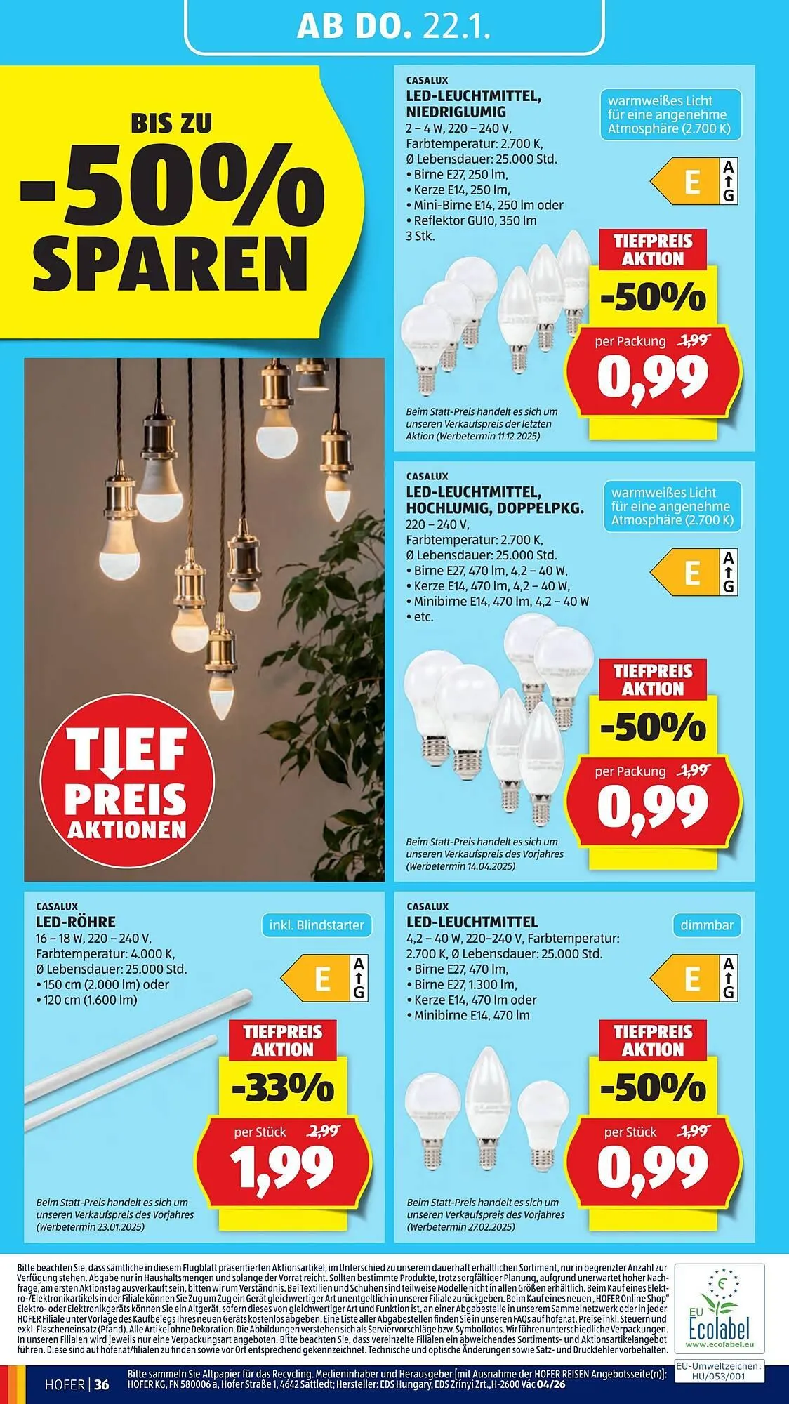 Hofer Flugblatt von 14. Jänner bis 1. März 2026 - Flugblätt seite  40