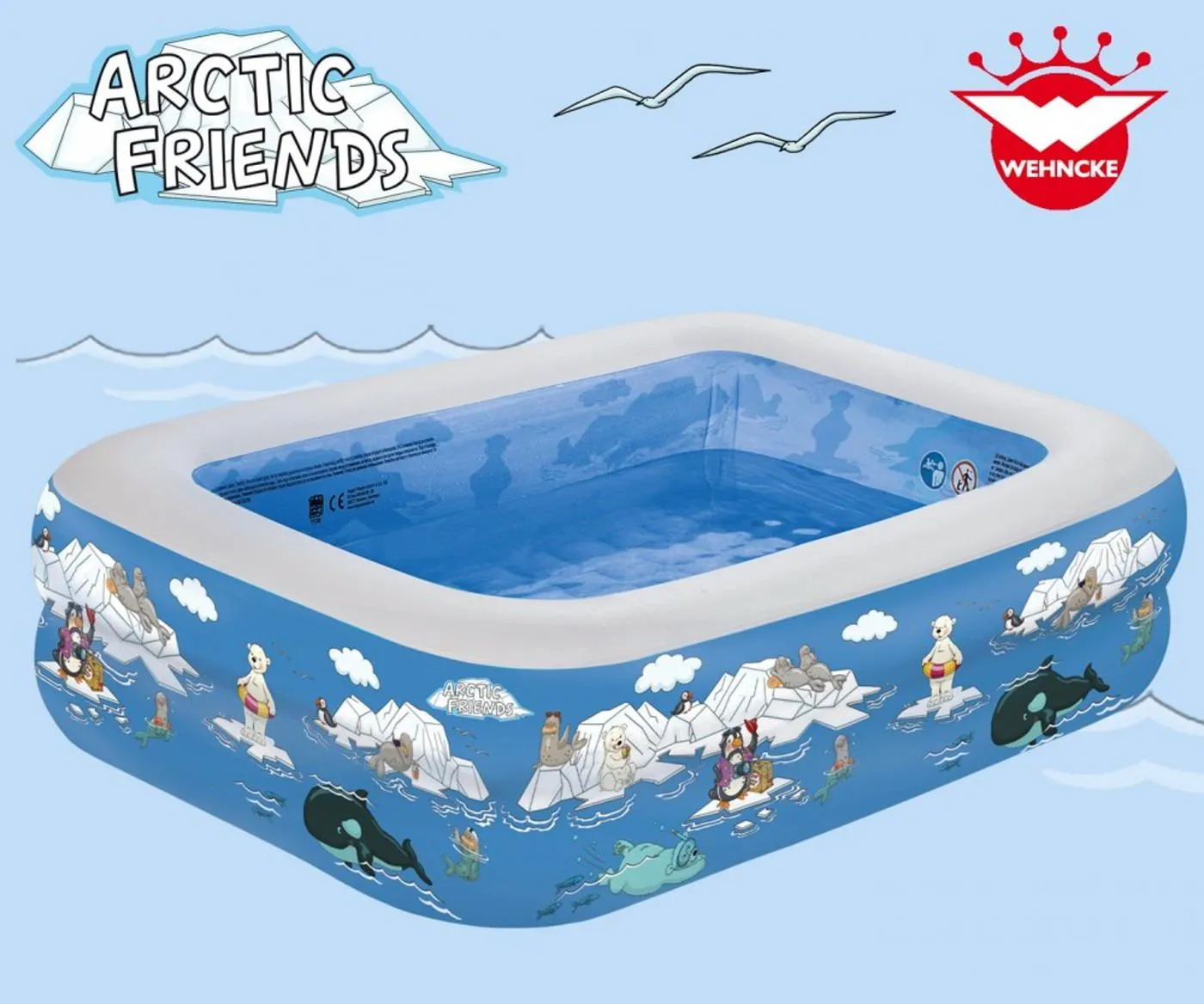 HAPPY PEOPLE Pool ARCTIC FRIENDS 132x94x36