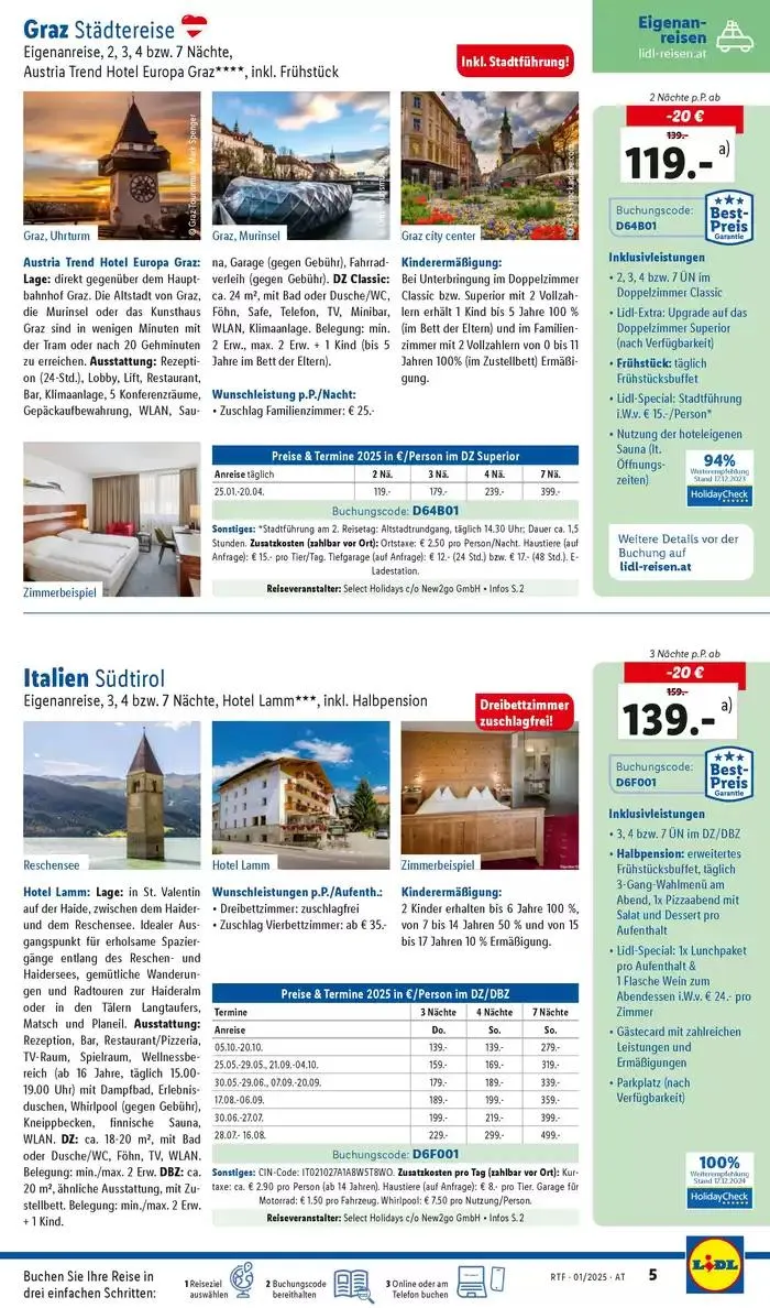 Aktuelle Reiseprospekte Themenprospekt Jänner von 14. Jänner bis 15. Februar 2025 - Flugblätt seite  5