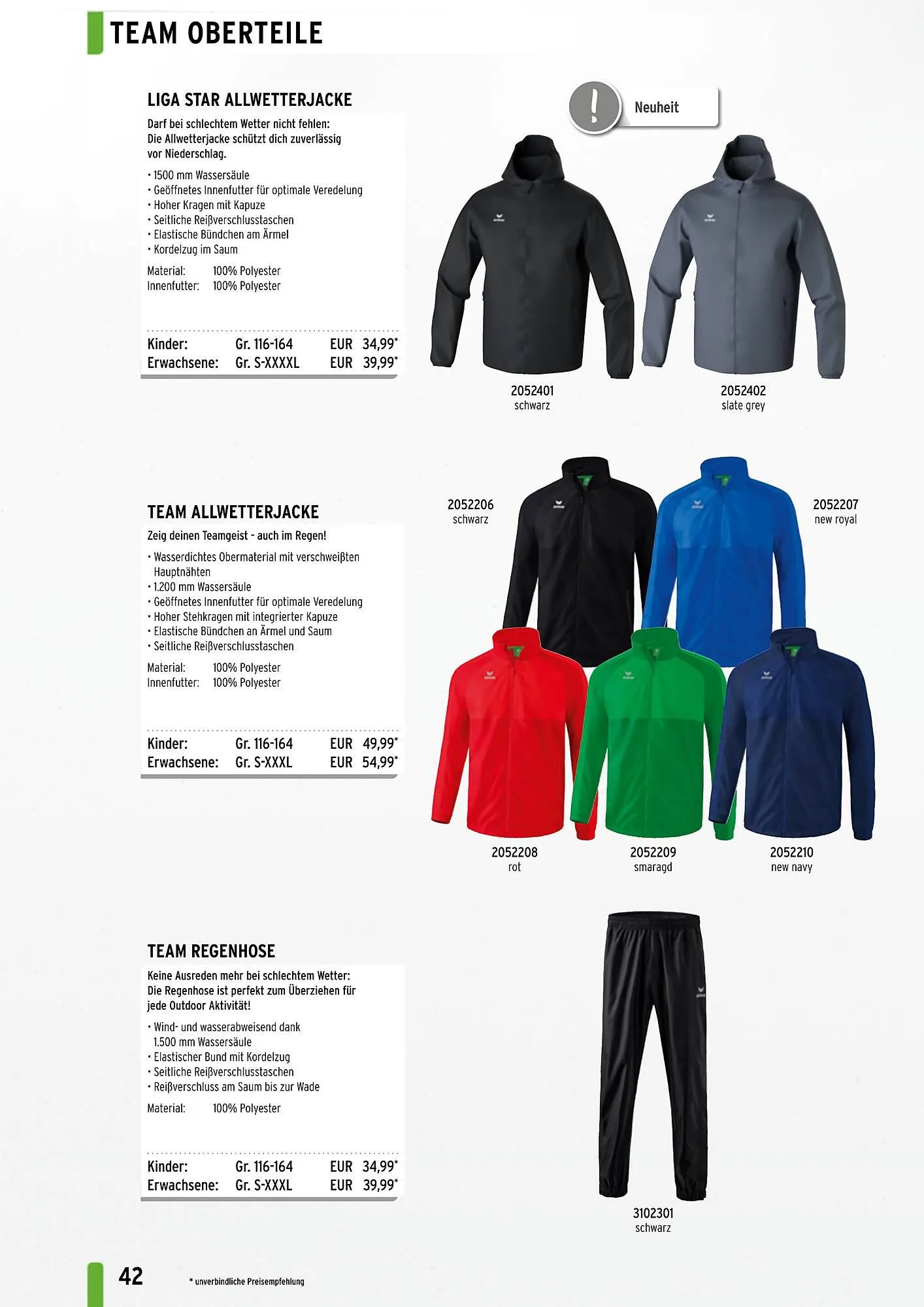 ERIMA Flugblatt von 2. Jänner bis 31. Dezember 2024 - Flugblätt seite  42