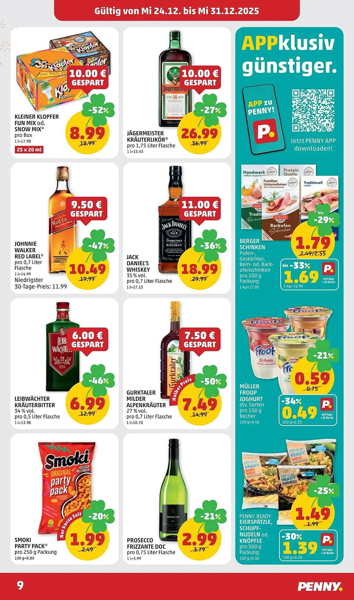 PENNY Flugblatt von 24. Dezember bis 31. Dezember 2025 - Flugblätt seite  9