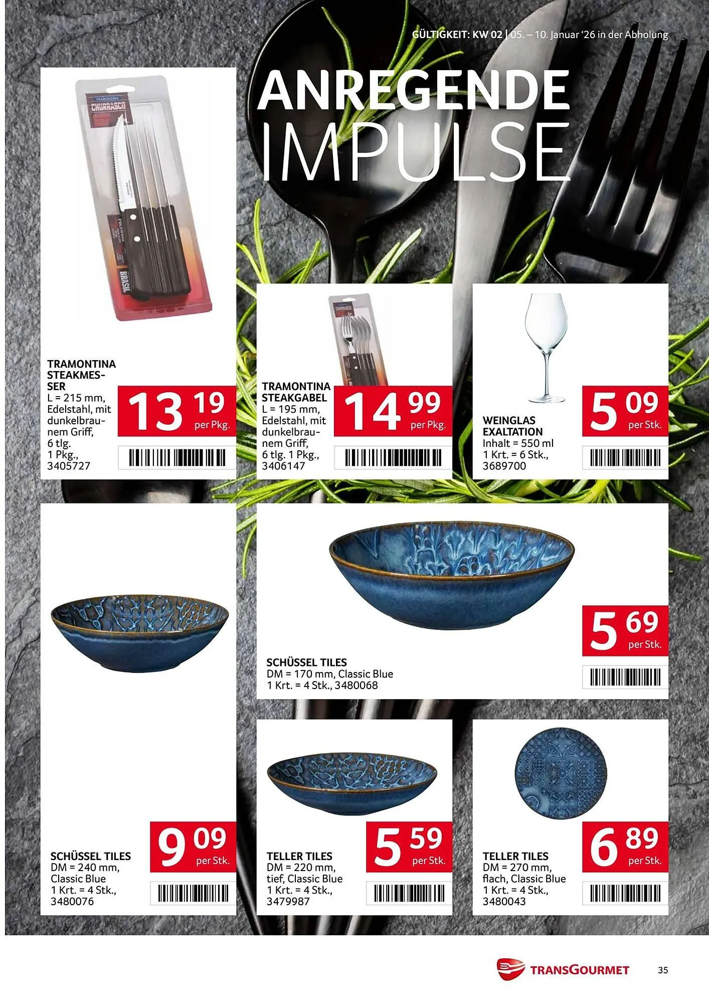 Transgourmet Flugblatt von 5. Jänner bis 10. Jänner 2026 - Flugblätt seite 34