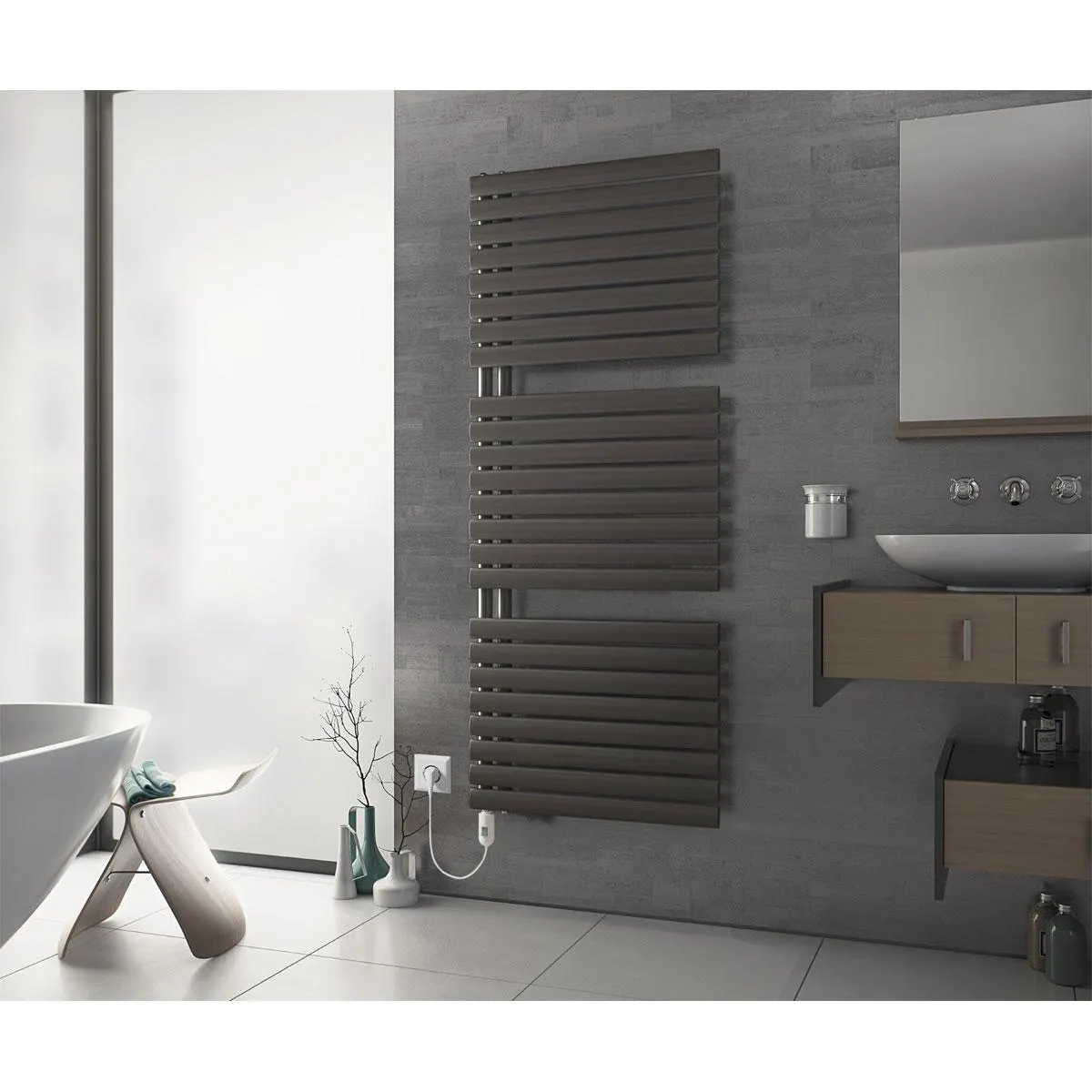 Ximax Elektrischer Handtuchwärmer Fortuna-Open 1802 x 600 mm 900 Watt Typ 2 Anthrazit