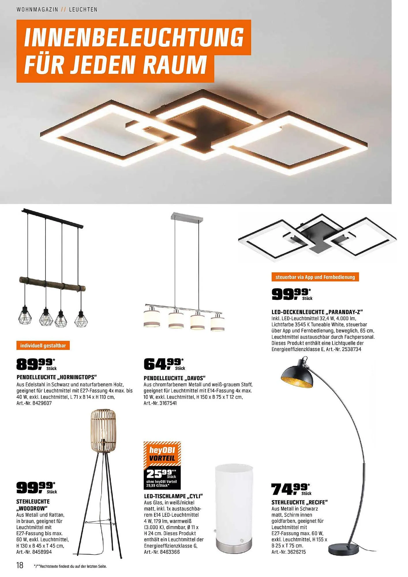 OBI Flugblatt von 16. Oktober bis 30. November 2025 - Flugblätt seite 18