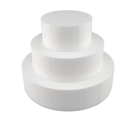 Cake Company Dummy Set 3 Etagen I 15cm hohe Styropor Torte hochwertig I Torten Dummy I 20cm x 15cm x 10cm, 5cm Höhe I weiß (3 Stöckig)