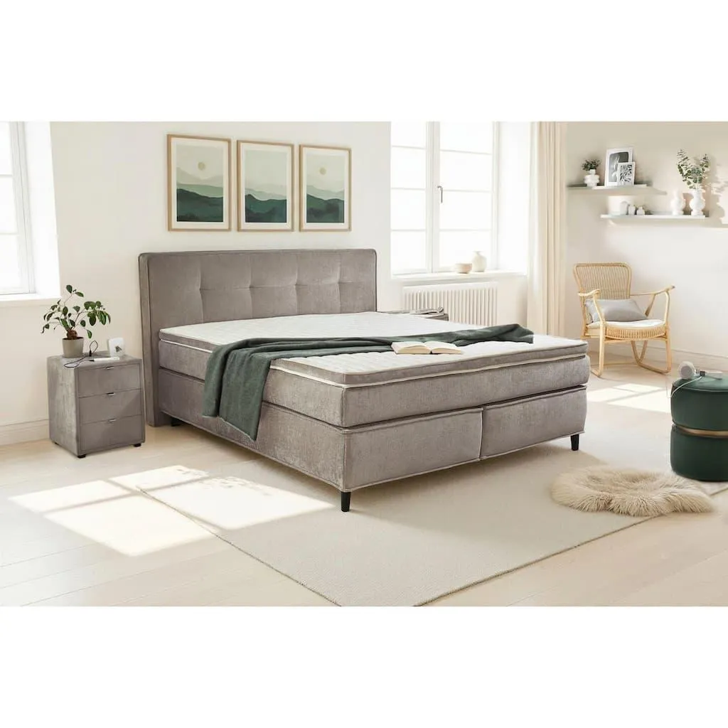 Jockenhöfer Gruppe Boxspringbett »Capello, 7-Zonen-TTFK-Matratze« KS-Topper, 160x200 cm oder 180x200 cm, verschiedene Härtegrade wählbar