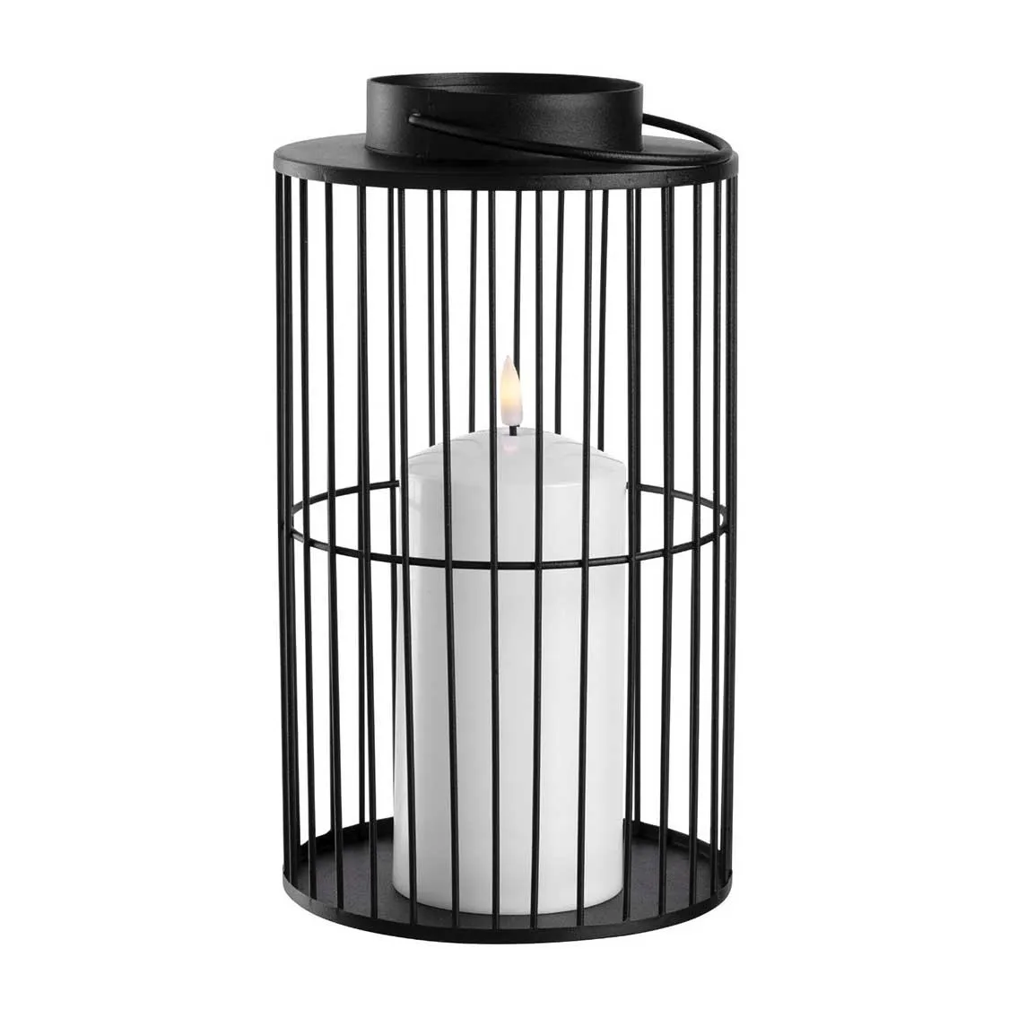 LED Laterne SILENZIO 26 cm schwarz