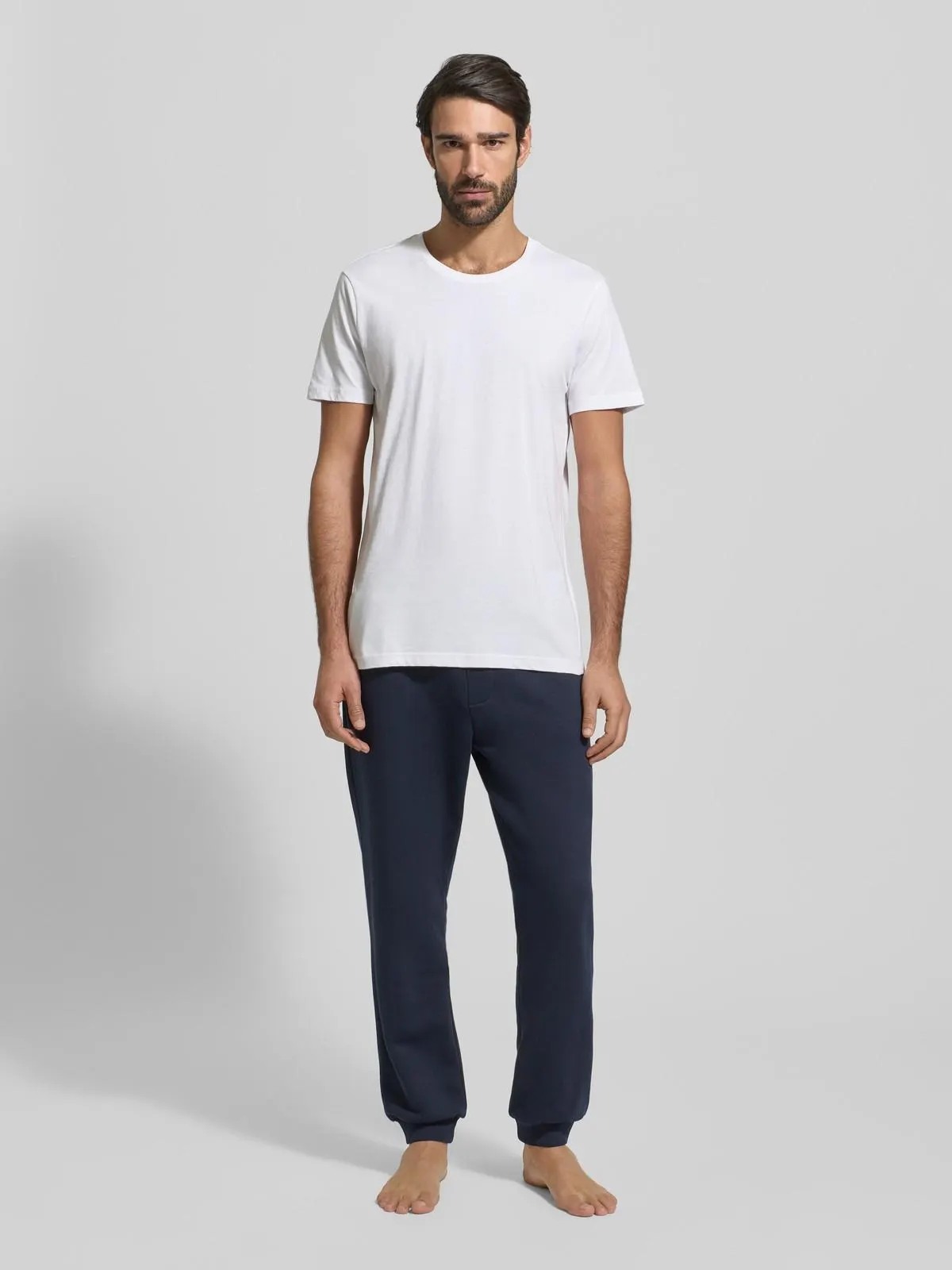 T-Shirt mit Rundhalsausschnitt im 2er-Pack in weiss