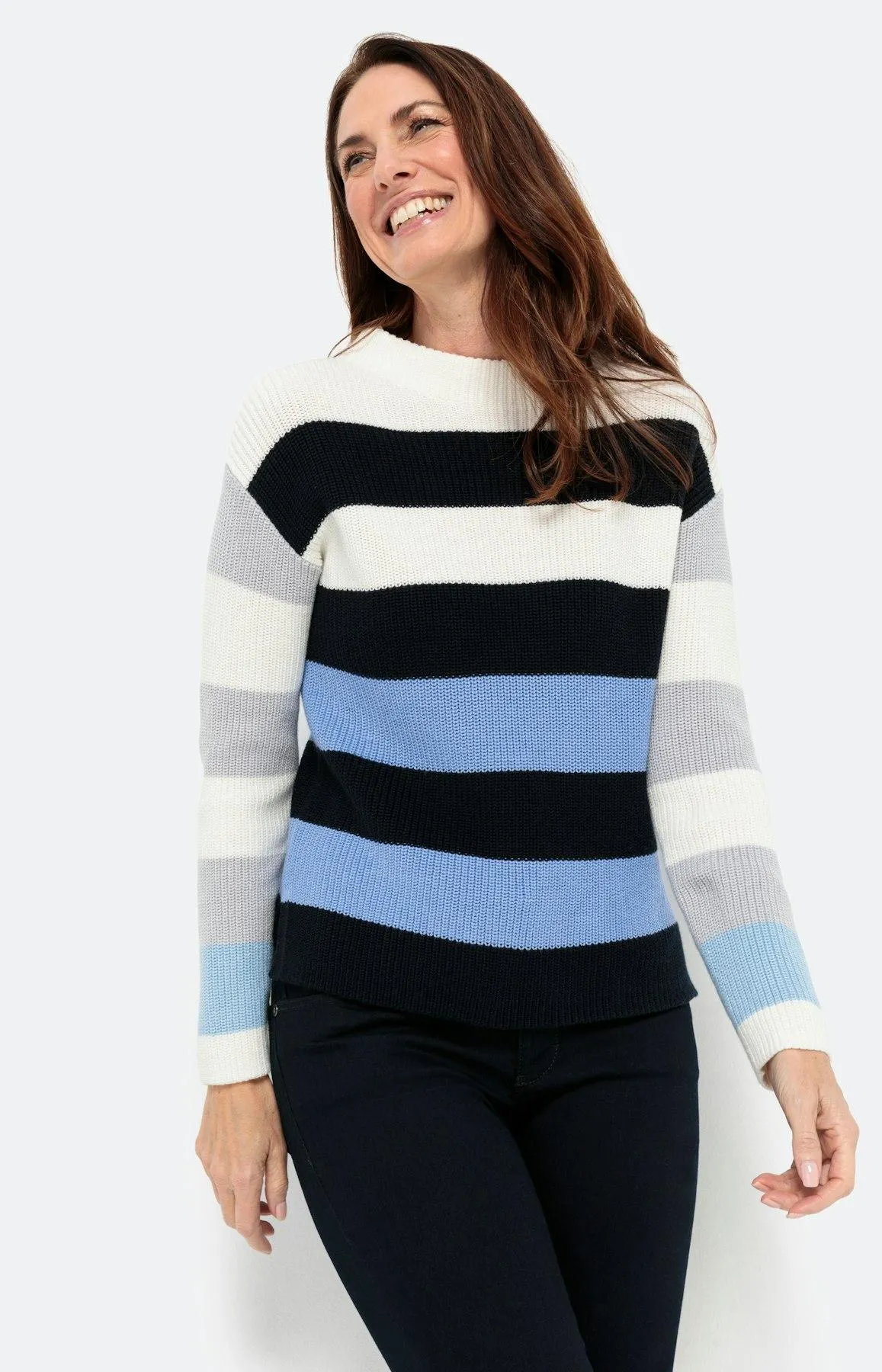 Feiner Pullover im Colorblock-Design